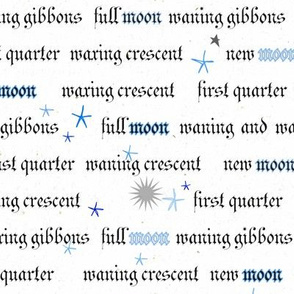 moon phases text - moonlight