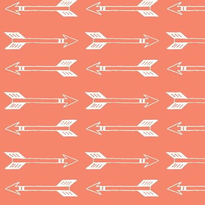 Coral Background White Arrows