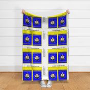 Nativity Holiday Gift Bag - yellow/royal blue