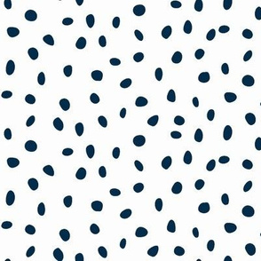 dalmatian dots navy blue
