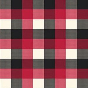 Buffalo Plaid black Red Grey Checker Lumberjack Flannel 