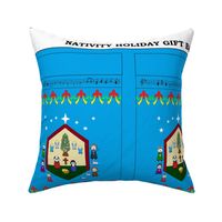 Nativity Holiday Gift Bag - blue