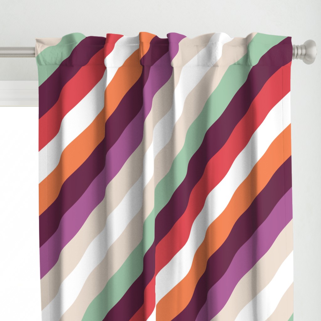 Retro Modern Diagonal Stripes by Friztin