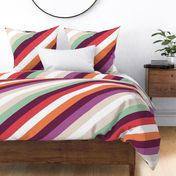 Retro Modern Diagonal Stripes by Friztin