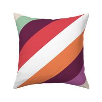 Retro Modern Diagonal Stripes by Friztin