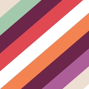 Retro Modern Diagonal Stripes by Friztin