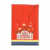 Garden Party - Kitchen Tea Towel and Wall Hanging