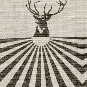 Stag and the rising sun