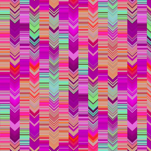 CRAZY CHEVRONS ARROWS WISE AND BRIGHT ANCIENT WISDOM PINK