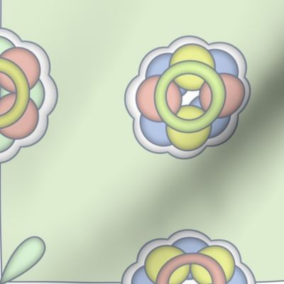 Molecular flower structures