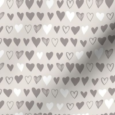 hearts in gray