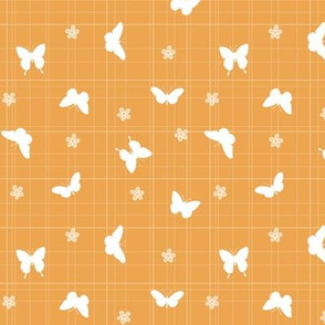 Butterflies - Orange and white