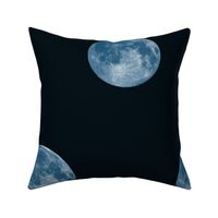 blue supermoon on dark navy