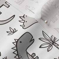 Dinosaurs in Grey