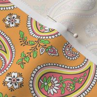 Sweet Paisley on Orange