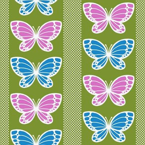 Butterflies - Flying Stripes (Light Green)