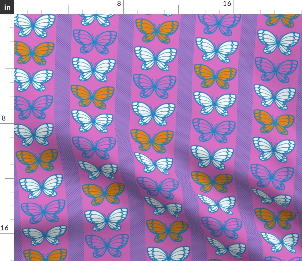 Butterflies - Flying Stripes (Pink)