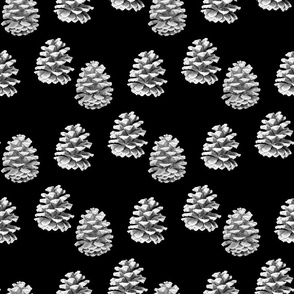 Pine Cones Monochrome