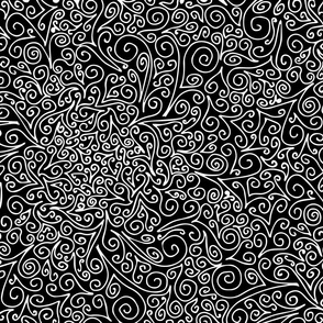 Black And White Swirly Space