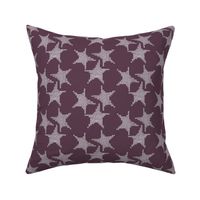 cross stitch stars on deep purple