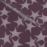 cross stitch stars on deep purple