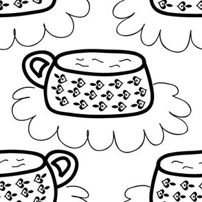 Coffee Cups in Black and White
