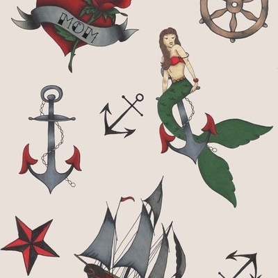 Pic. #Design #Sailor #Tattoo, 88704B – Tattoo Flash