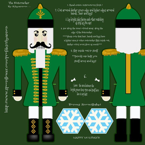 Nutcracker Green Cut and Sew