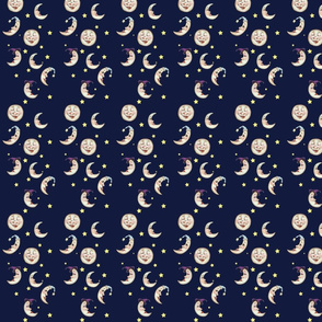 Moon with faces 