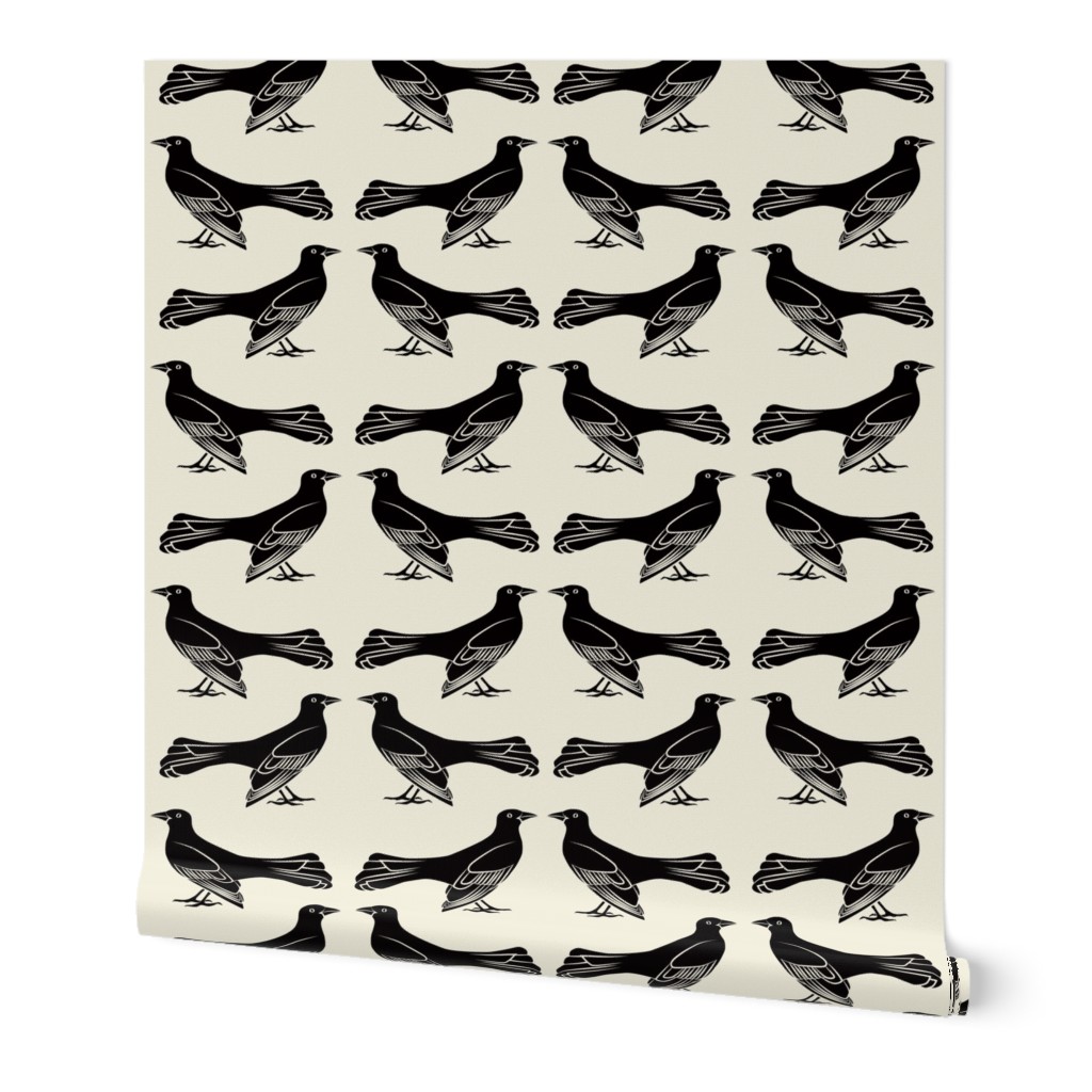 grackle pattern in black