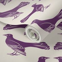 grackle pattern in purple