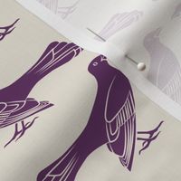 grackle pattern in purple