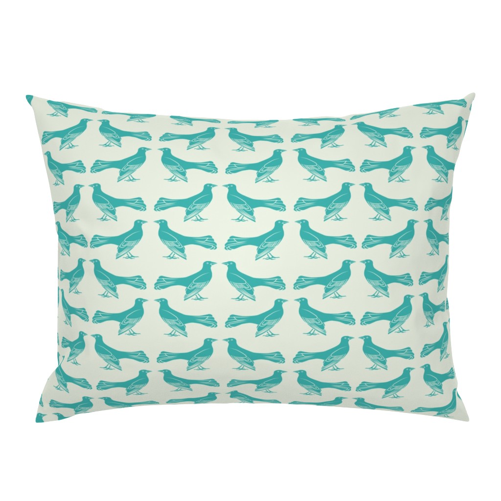 grackle pattern in turquoise