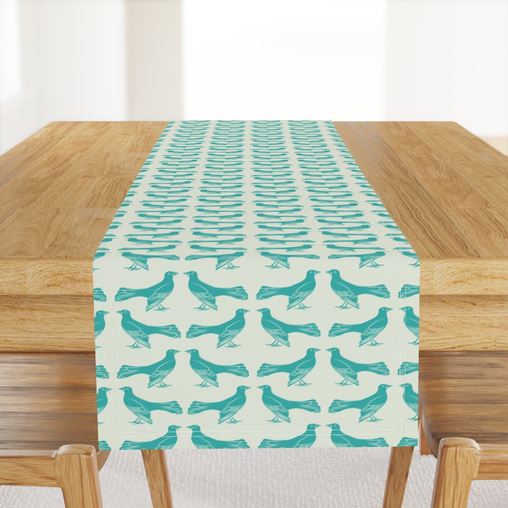 grackle pattern in turquoise