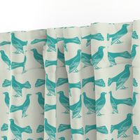 grackle pattern in turquoise