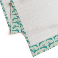 grackle pattern in turquoise