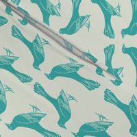 grackle pattern in turquoise