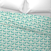 grackle pattern in turquoise