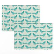 grackle pattern in turquoise