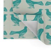 grackle pattern in turquoise