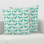 grackle pattern in turquoise