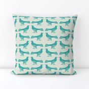 grackle pattern in turquoise