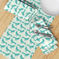 grackle pattern in turquoise