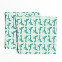 grackle pattern in turquoise