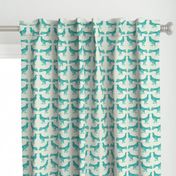 grackle pattern in turquoise