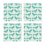 grackle pattern in turquoise