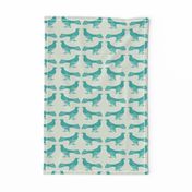 grackle pattern in turquoise