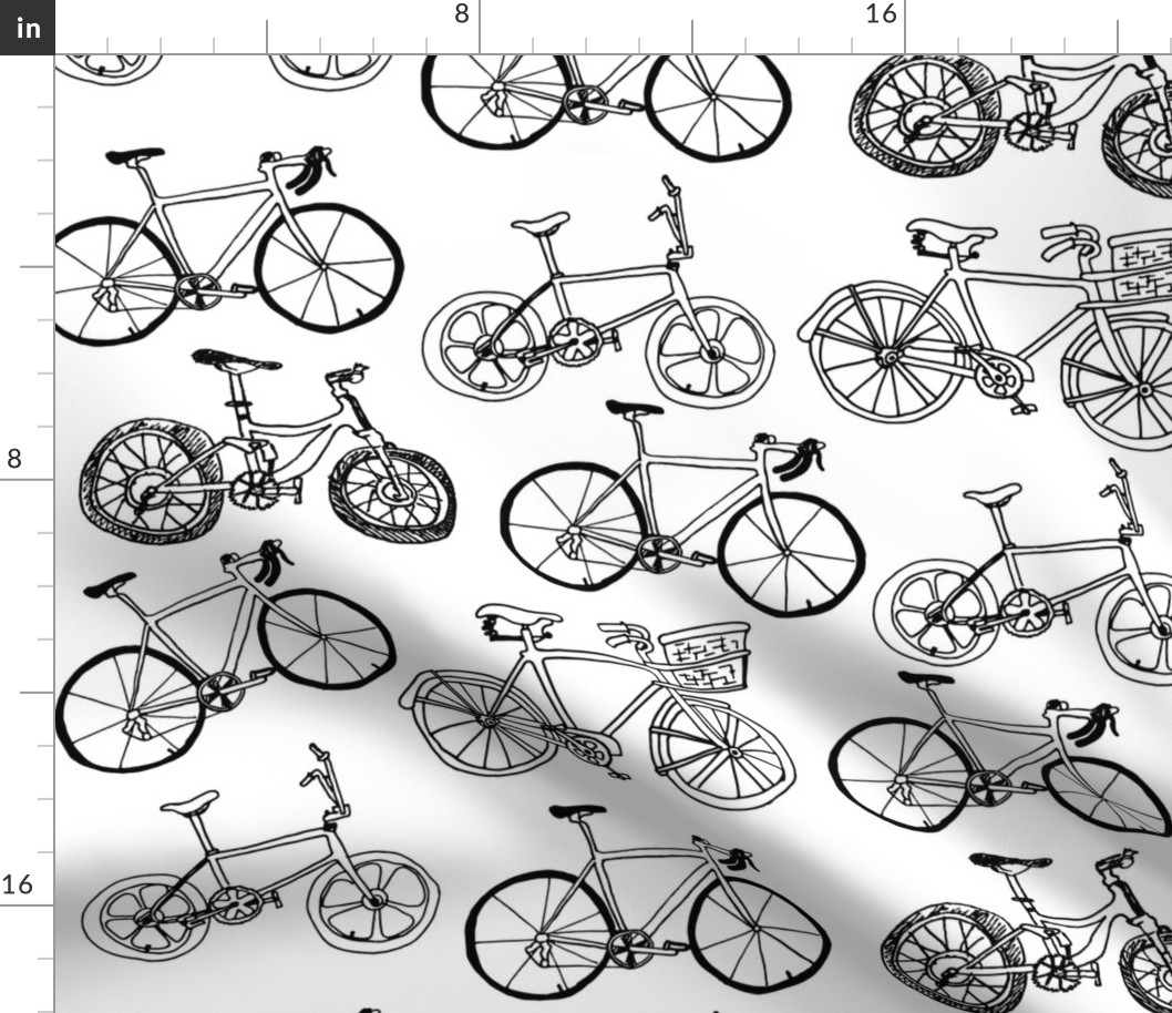 Bikes in black and white