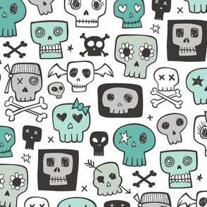 Skulls In Green