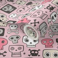 Skulls on Pink